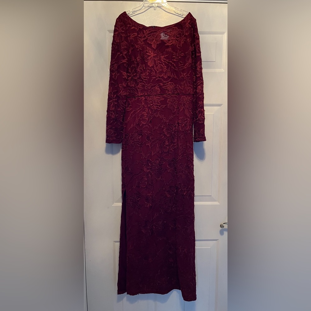Formal J S Collection burgundy dress